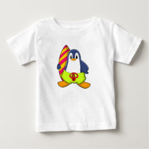 T-shirt Pour Bébé Penguin comme surfer avec Surfer