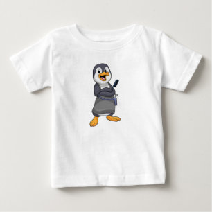 T-shirt Pour Bébé Penguin en coiffure avec peigne
