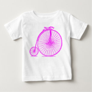 T-shirt Pour Bébé Penny Farthing - Magenta
