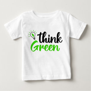 T-shirt Pour Bébé penser vert