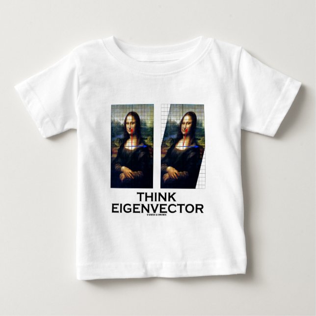 T-shirt Pour Bébé Pensez le vecteur propre (Mona Lisa reconstituée) (Devant)