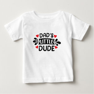 T-shirt Pour Bébé Père Fils Papa, petit mec de papa