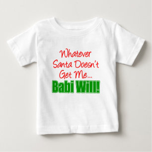 T-shirt Pour Bébé Père Noël ne veut pas de Babi