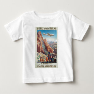 T-shirt Pour Bébé Pérou vintage des Incas via Pan American Travel