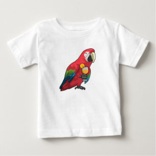 T-shirt Pour Bébé Perroquet au verre de jus d'orange