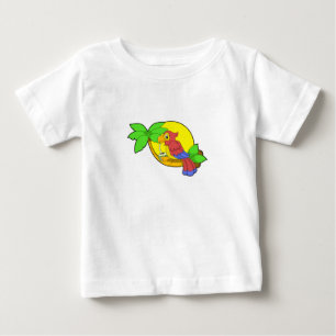 T-shirt Pour Bébé Perroquet avec noix de coco