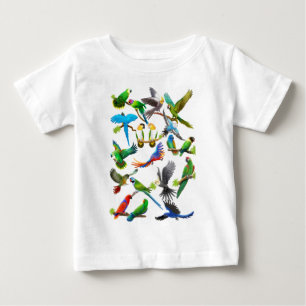 T-shirt Pour Bébé Perroquets en abondance