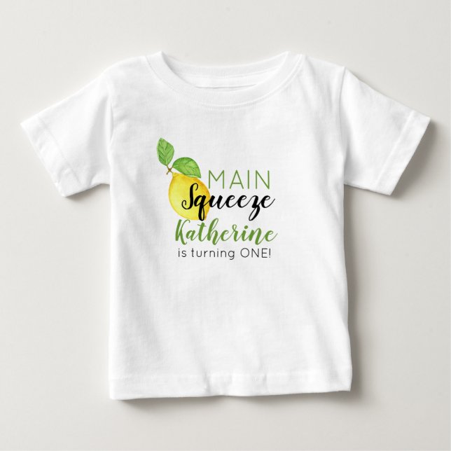 T-shirt Pour Bébé Personalized Lemon Birthday ONE t shirt (Devant)