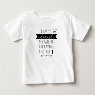 T-shirt Pour Bébé Personalized pregnancy reveal second child