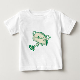 T-shirt Pour Bébé Personnage de mascotte de taco vert mignon qui mar