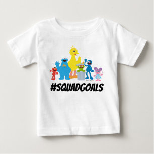 T-shirt Pour Bébé Personnages de 1, rue Sésame #SQUADGOALS
