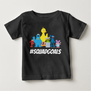 T-shirt Pour Bébé Personnages de 1, Rue Sésame #SQUADGOALS