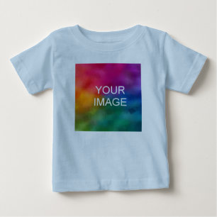 T-shirt Pour Bébé Personnalisable Elegant Bleu Couleur Modèle tendan
