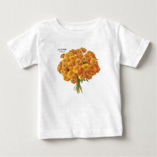 T-shirt Pour Bébé Personnalisable Octobre Marigold Cadeau Anniversai