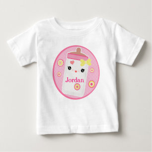 T-shirt Pour Bébé Personnalisé Kawaii Baby Bottle Girl Baby Romper