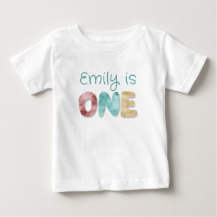 T-shirt Pour Bébé Personnalisé UN premier bébé anniversaire
