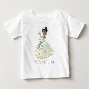 T-shirt Pour Bébé Personnalisée Disney Princess Tiana Watercolor