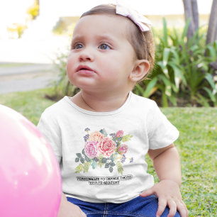 T-shirt Pour Bébé Personnaliser l'oeuvre photo Ajouter un slogan tex