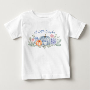 T-shirt Pour Bébé Petit Citrouille floral Halloween Baby shower d'au