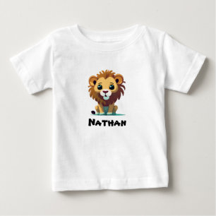 T-shirt Pour Bébé Petit lion personnalisé