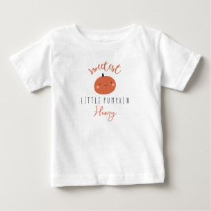 T-shirt Pour Bébé petit nom personnalisé citrouille