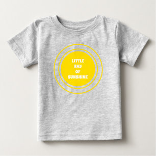 T-shirt Pour Bébé Petit rayon de soleil jaune soleil texte personnal
