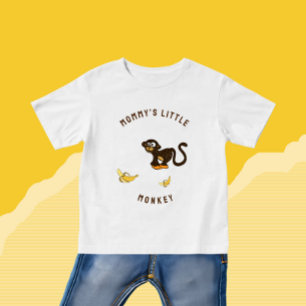 T-shirt Pour Bébé Petit singe