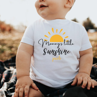 T-shirt Pour Bébé Petit soleil de maman Custom drôle Cadeau Drôle No