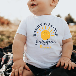 T-shirt Pour Bébé Petit soleil de papa Personnalisé Drôle Drôle Cade