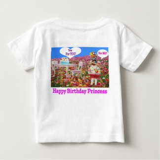 T-shirt Pour Bébé petit tee. Joyeuse princesse d'anniversaire. panda