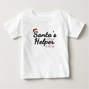T-shirt Pour Bébé Petite aide personnalisée de Père Noël, Noël des e