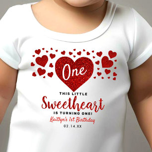 T-shirt Pour Bébé Petite Chérie Saint-Valentin Anniversaire Tout Âge