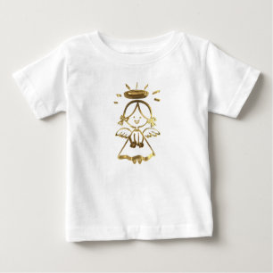 T-shirt Pour Bébé Petite fille mignonne Bébé Angel Halo Gold Look
