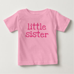 T-shirt Pour Bébé Petite soeur de texte rose