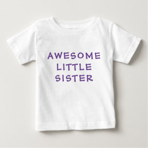 T-shirt Pour Bébé PETITE SOEUR JEUNE Typographie de frère B