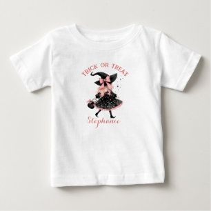 T-shirt Pour Bébé Petite Sorcière de Halloween Précieuse - Friandise