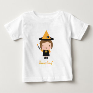 T-shirt Pour Bébé Petite Sorcière Mignonne, Halloween Envoûtant