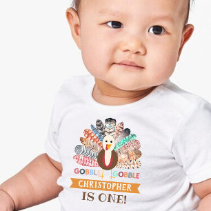 T-shirt Pour Bébé Petite Turquie Thanksgiving Quel Âge Anniversaire