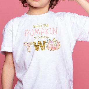 T-shirt Pour Bébé Petites filles Citrouilles 2e anniversaire