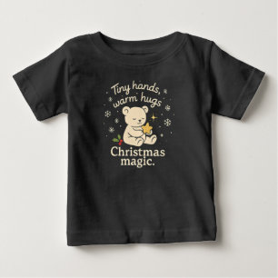 T-shirt Pour Bébé Petites Mains, Câlins Chauds, Magie de Noël T-Shir