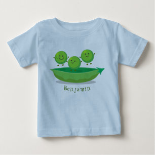 T-shirt Pour Bébé Petits pois sauteurs en pod dessin animé illustrat