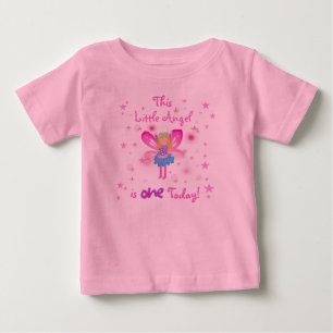T-shirt Pour Bébé Peu de ęr anniversaire d'ange