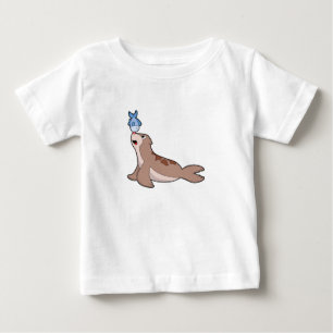 T-shirt Pour Bébé Phoque avec poisson (2).PNG