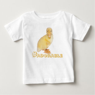 T-shirt Pour Bébé Photo adorable de canard jaune