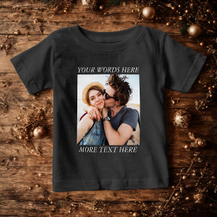 T-shirt Pour Bébé Photo et texte personnalisés