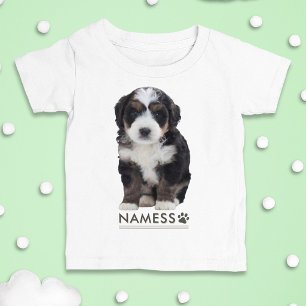 T-shirt Pour Bébé Photo personnalisée avec le nom de votre chien