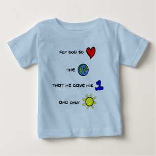 T-shirt Pour Bébé Pièce en t chrétienne de bébé - pour Dieu a ai