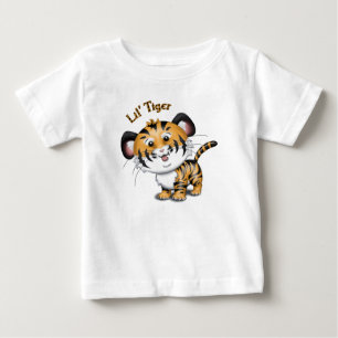 T-shirt Pour Bébé Pièce en t de bébé de tigre de Lil