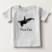 Pièce en t de bébé d'orque de natation