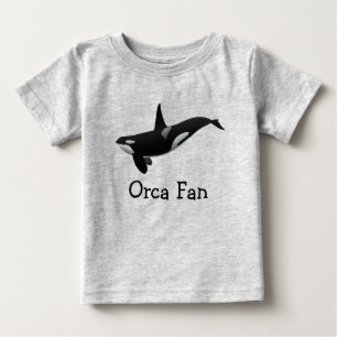 T-shirt Pour Bébé Pièce en t de bébé d'orque de natation